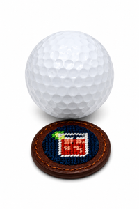 Cart Path Cocktail Needlepoint Ballmark