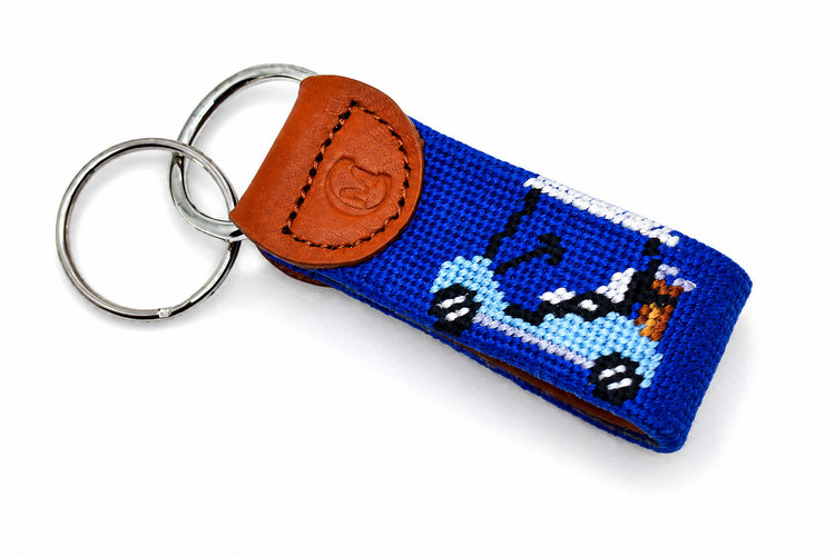 Needle Point Caddie Tag Keychain